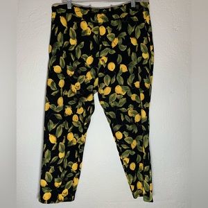 Zara Basic Lemon Print Pants - XL